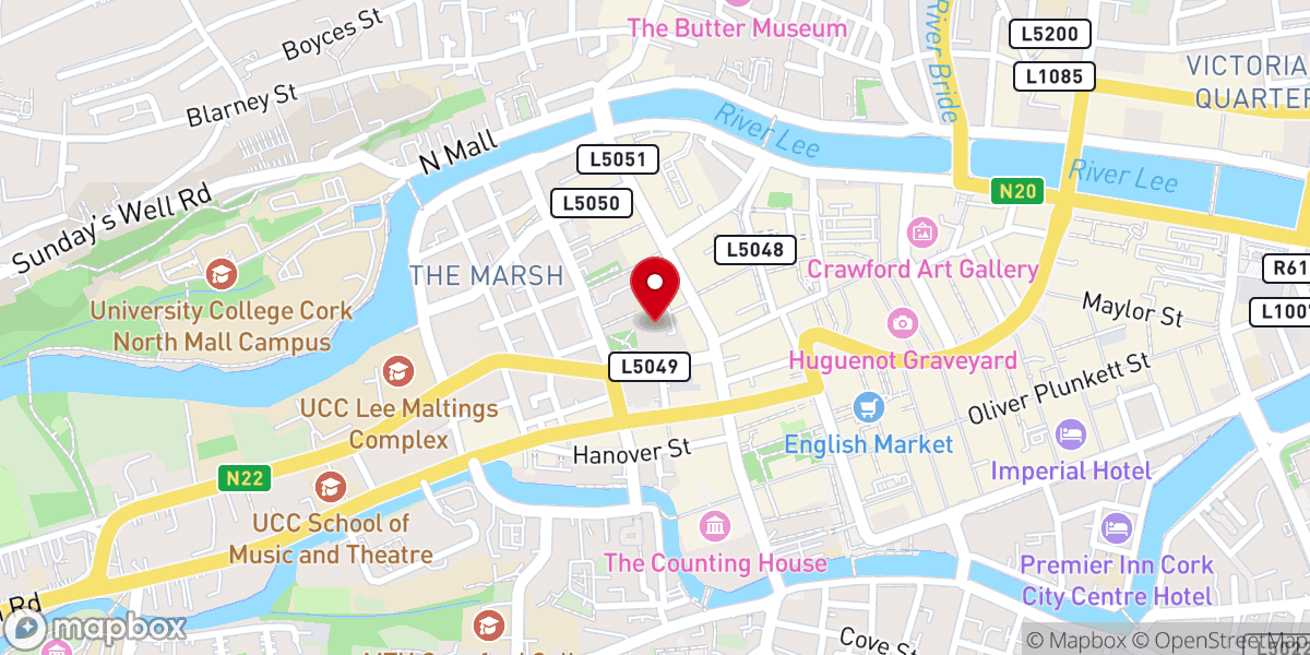 Map showing location of St Francis Roman Catholic Church
