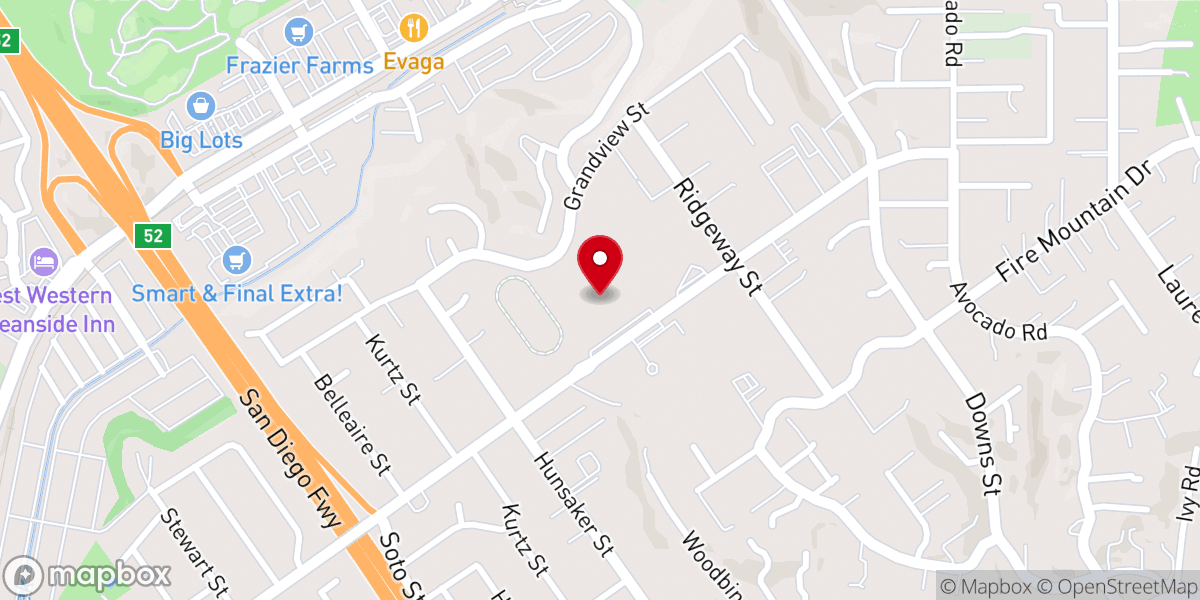 Map showing location of El Camino Presbyterian Church
