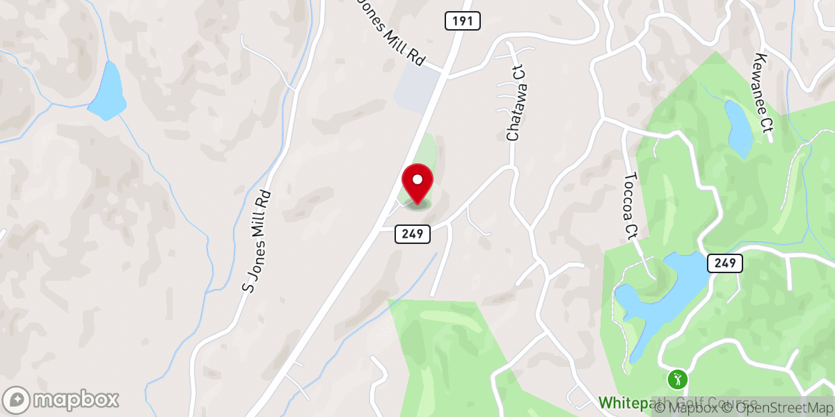Map showing location of Salem Church