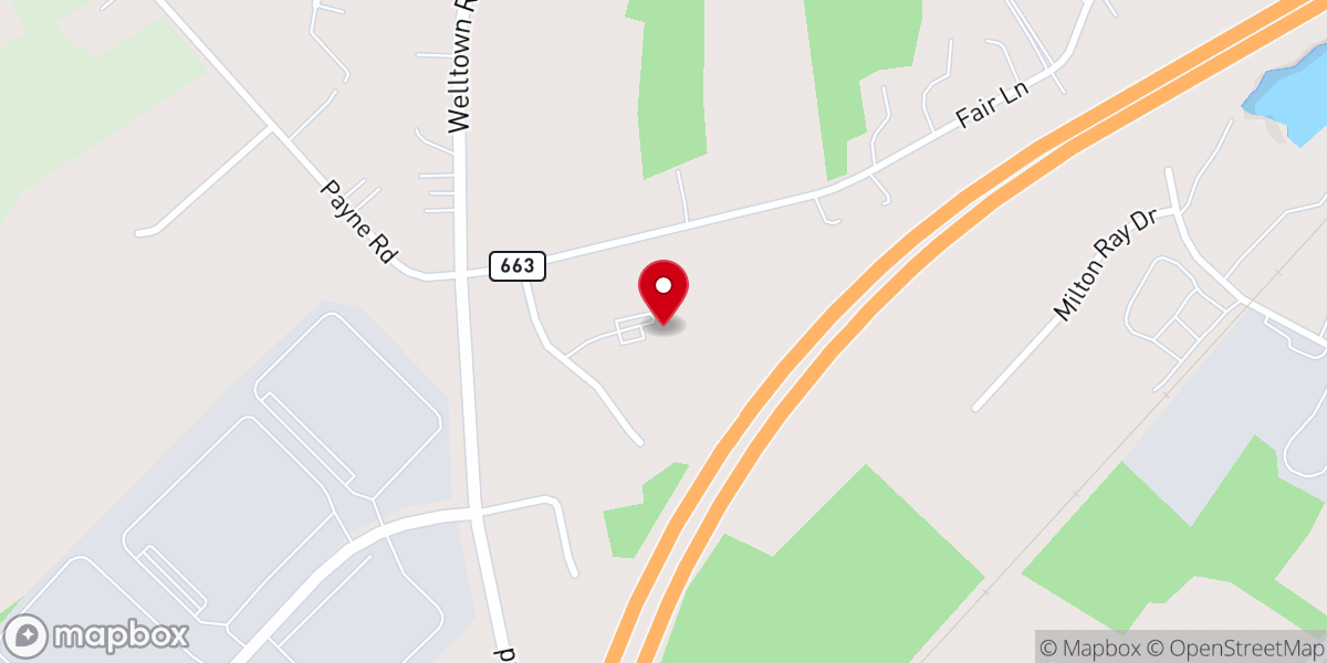 Map showing location of New Covenant Christian Church