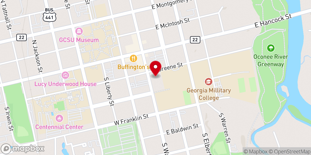 Map showing location of First Presbyterian Church