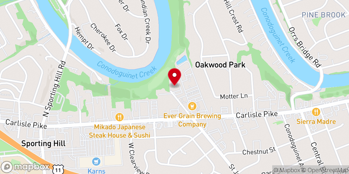 Map showing location of West Shore Elks #2257