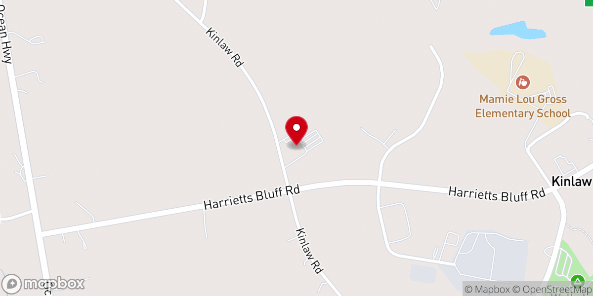 Map showing location of Evergreen Baptist Church
