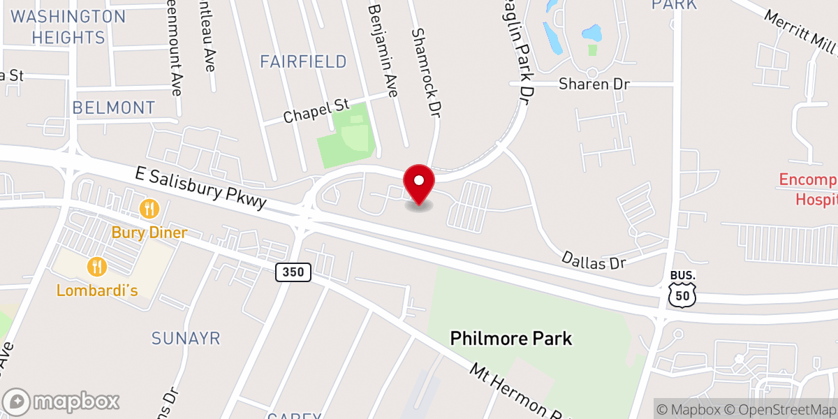 Map showing location of Emanuel Wesleyan Church