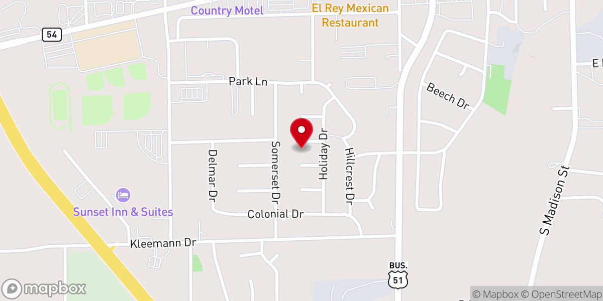 Map showing location of Agape Center Fellowship