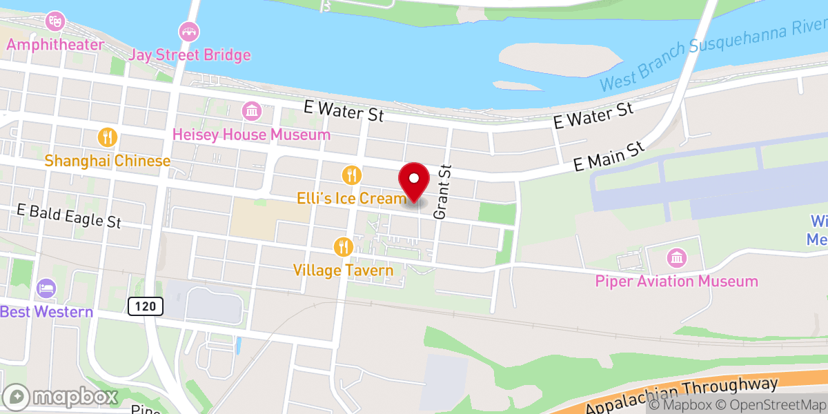 Map showing location of Bible Mission Church