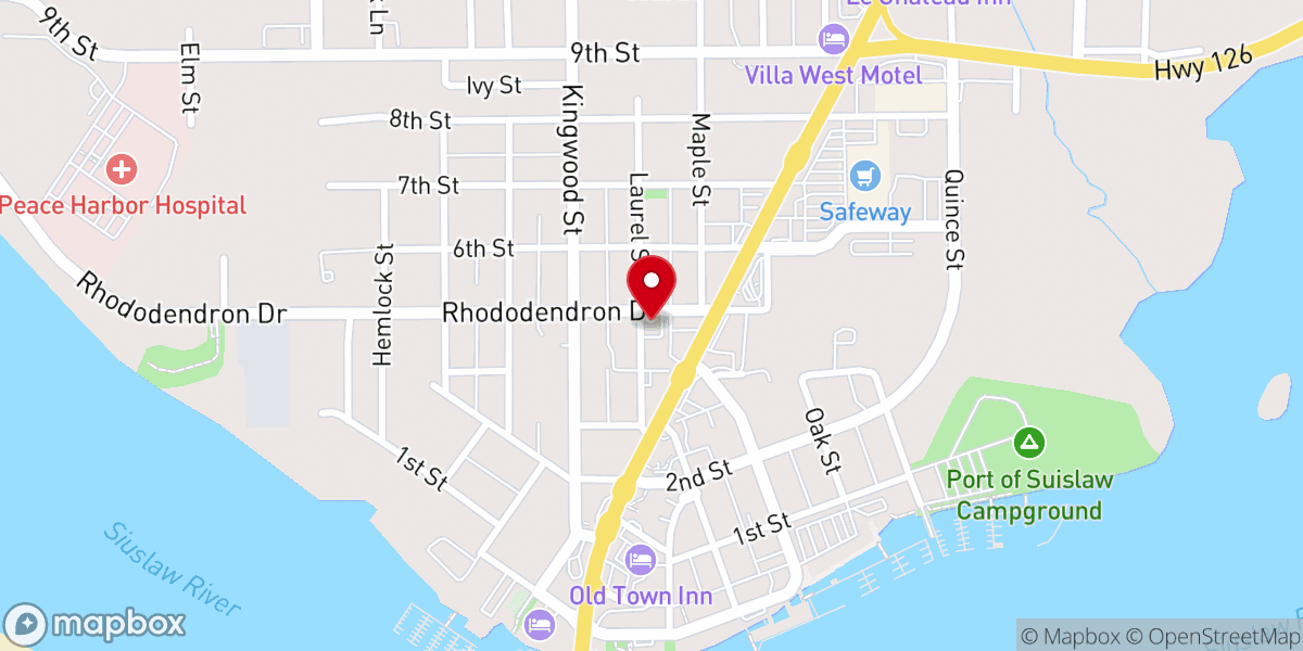 Map showing location of Florence Evangelical Church