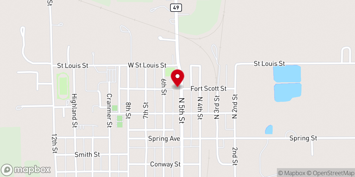 Map showing location of St Joseph's Hall