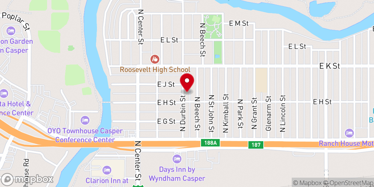 Map showing location of Interfaith of Natrona County