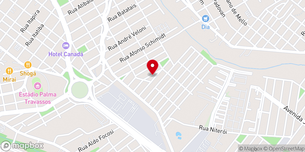 Map showing location of Paróquia São Francisco de Assis