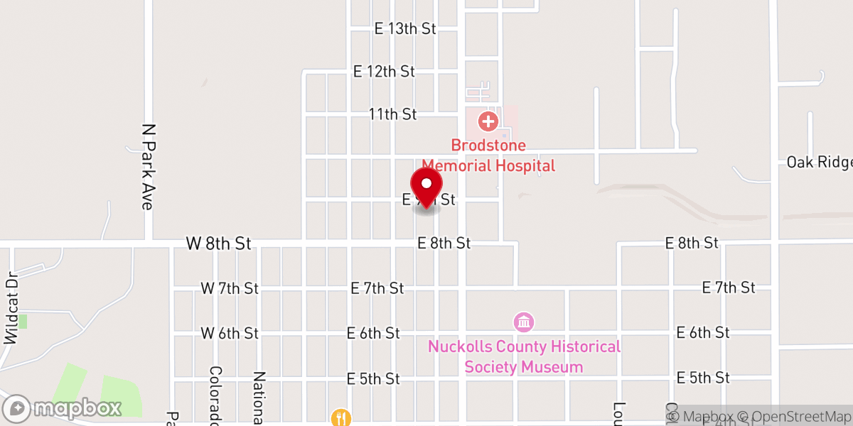 Map showing location of Centennial Lutheran Church
