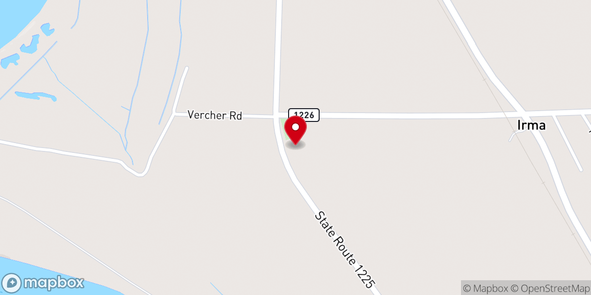Map showing location of Choctaw Church