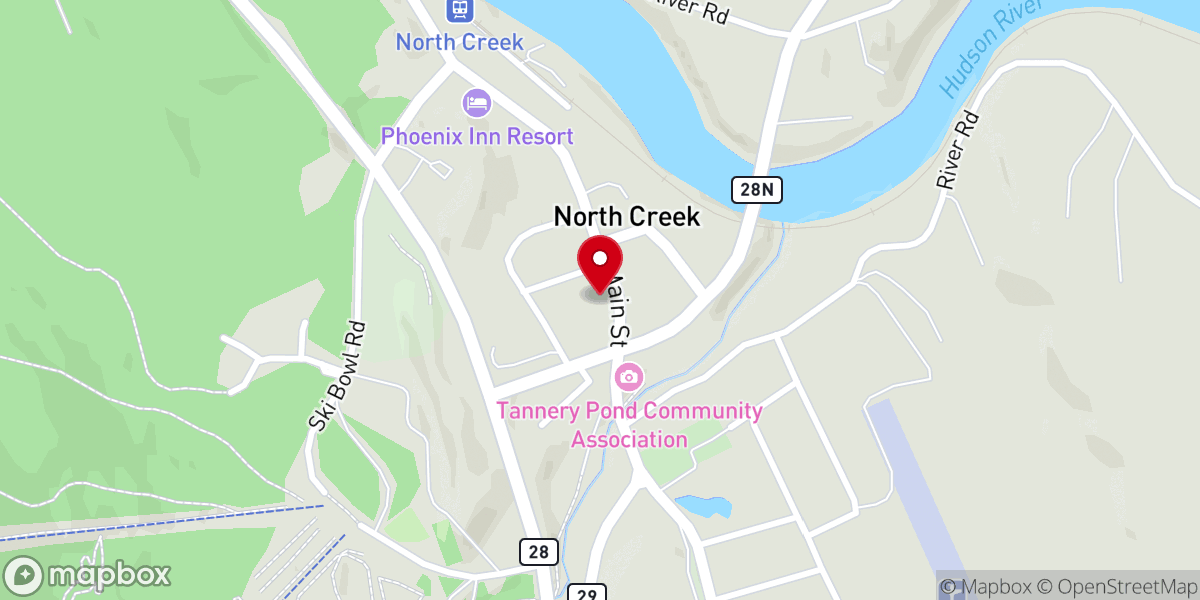 Map showing location of North Creek United Methodist Church