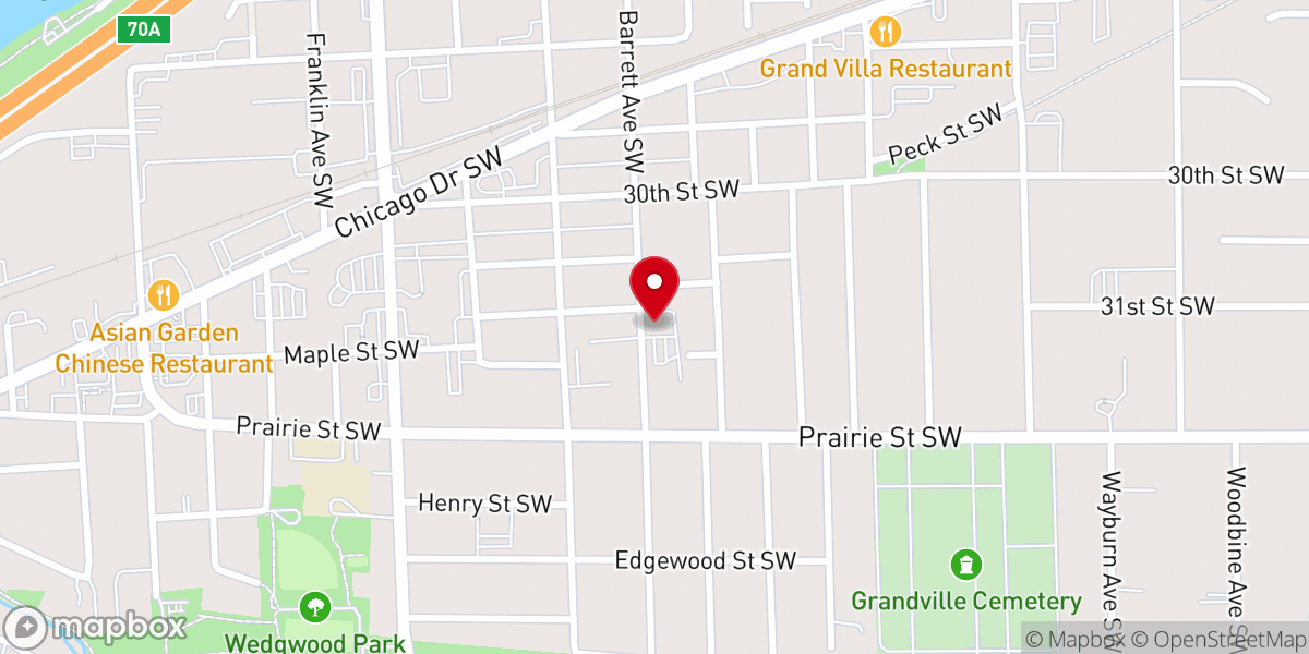 Map showing location of Faith Presbyterian Church PCA