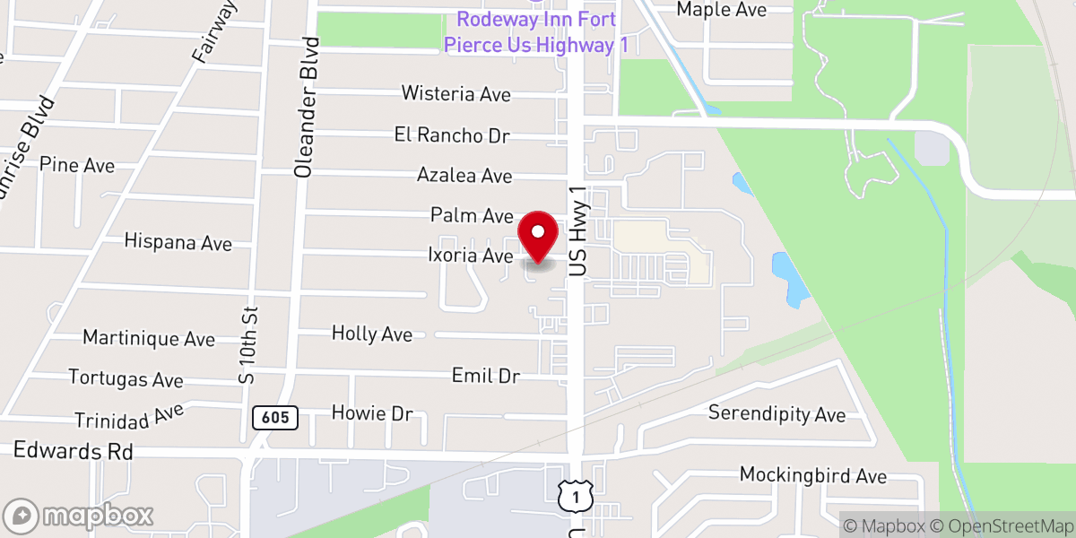 Map showing location of River of Life Family Worship Center Inc