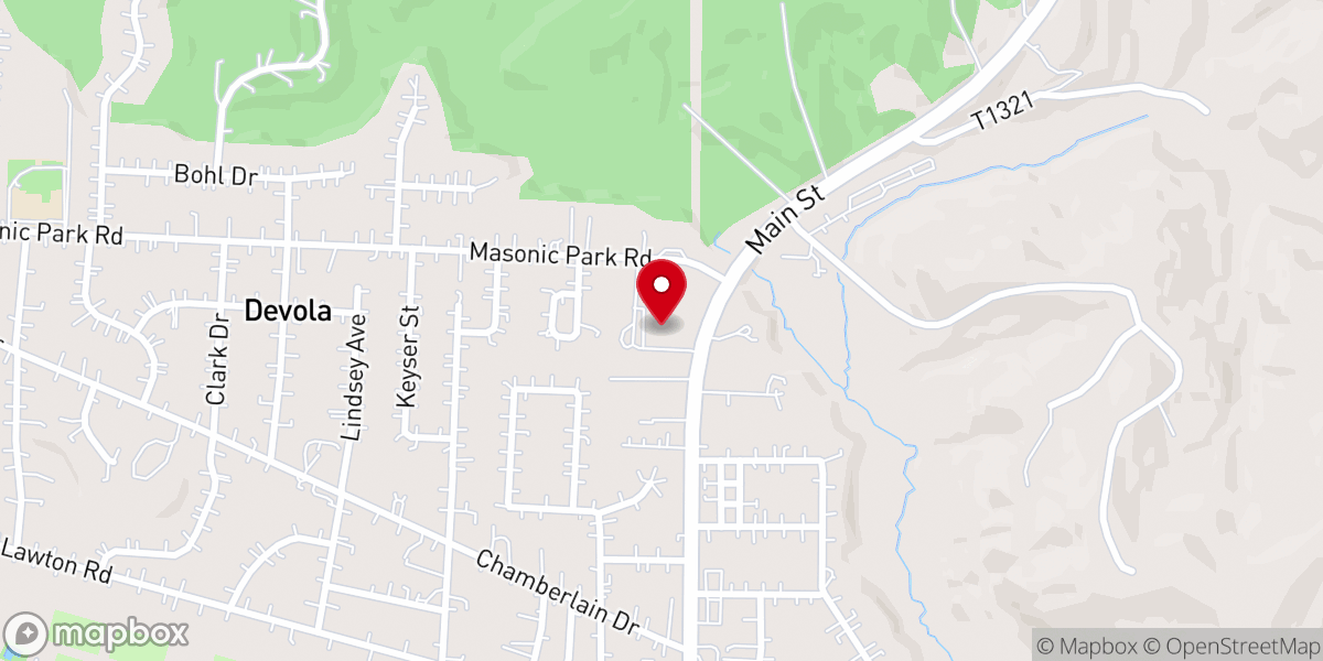 Map showing location of Grace Baptist Church