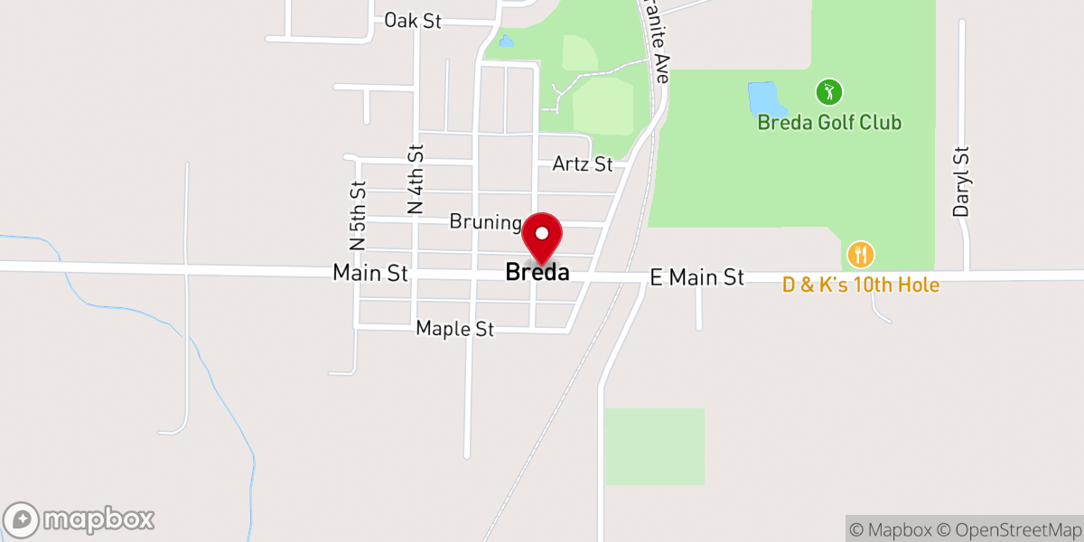 Map showing location of Breda