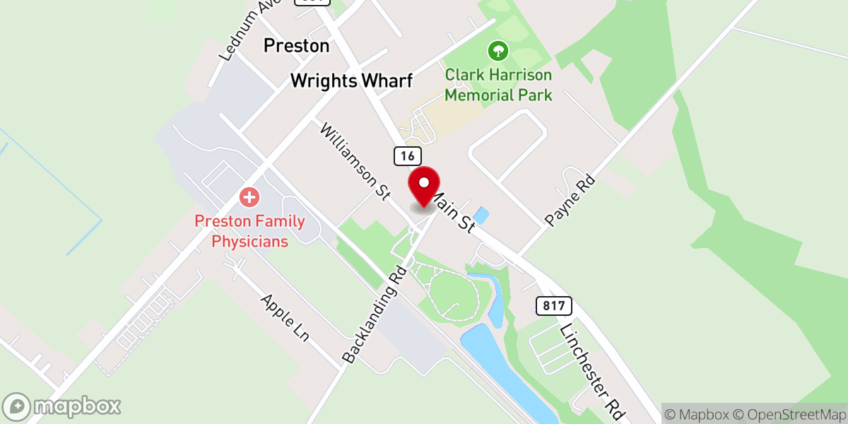 Map showing location of Immanuel Lutheran Church