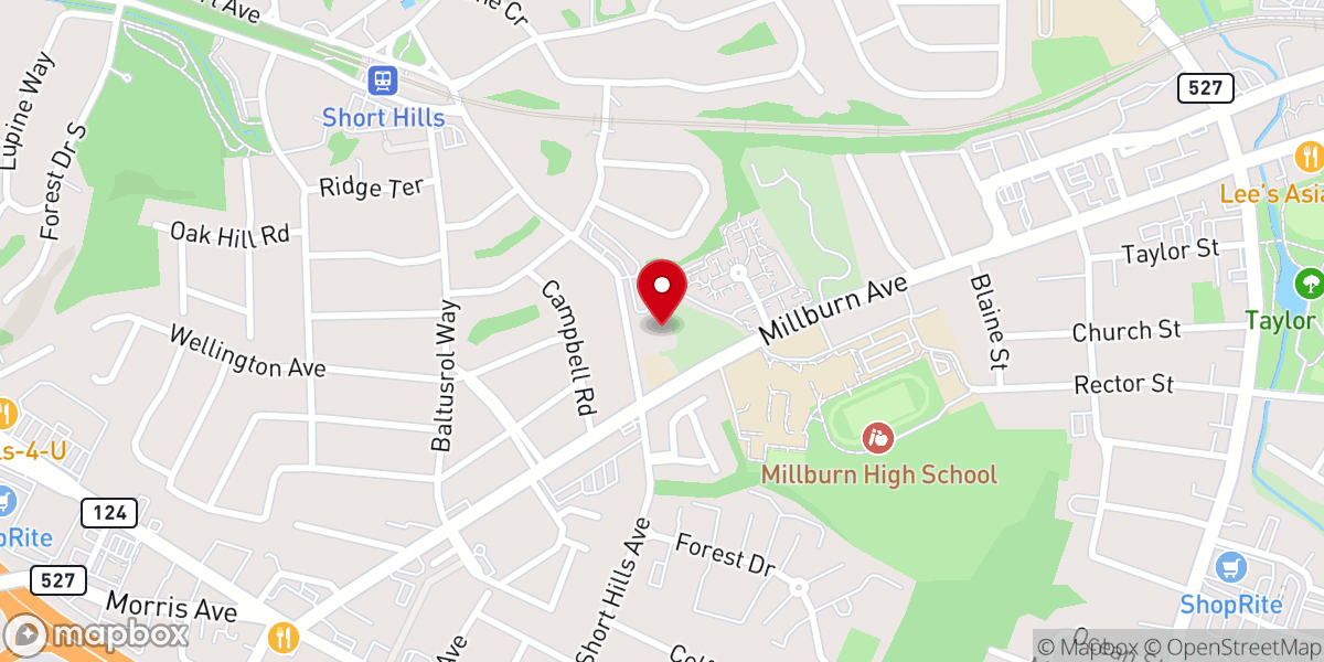 Map showing location of Saint Rose of Lima Church