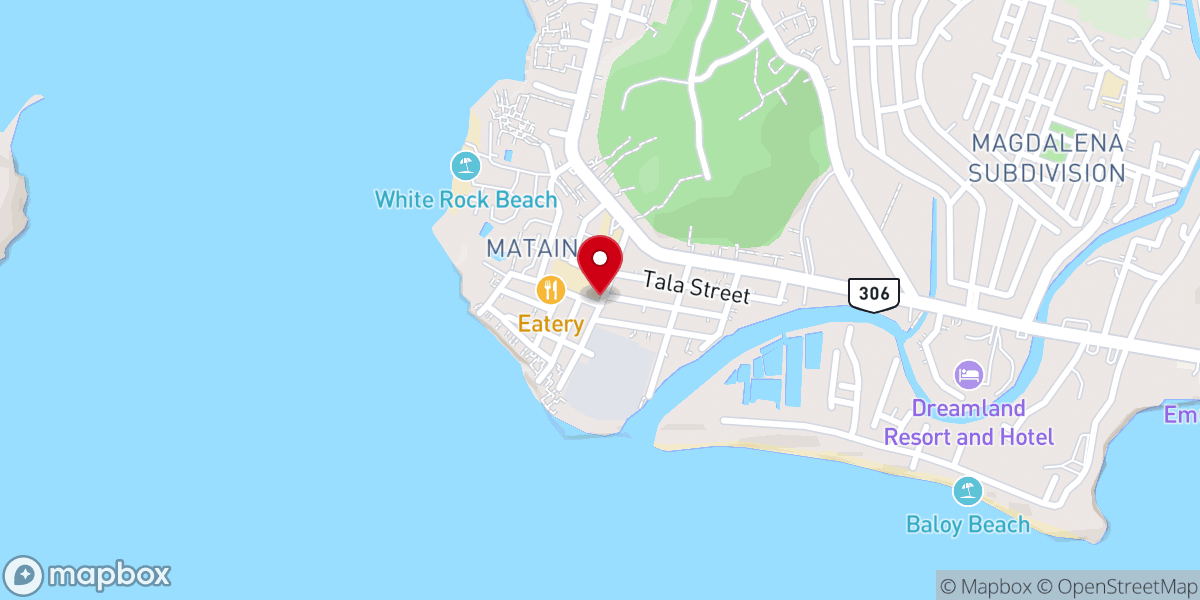 Map showing location of St. Anthony of Padua Parish Church - Matain, Subic, Zambales (Diocese of Iba)