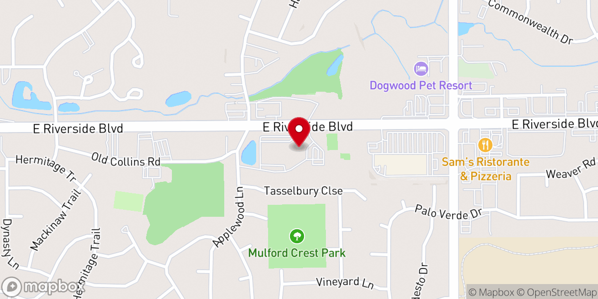 Map showing location of Northeast Christian Church