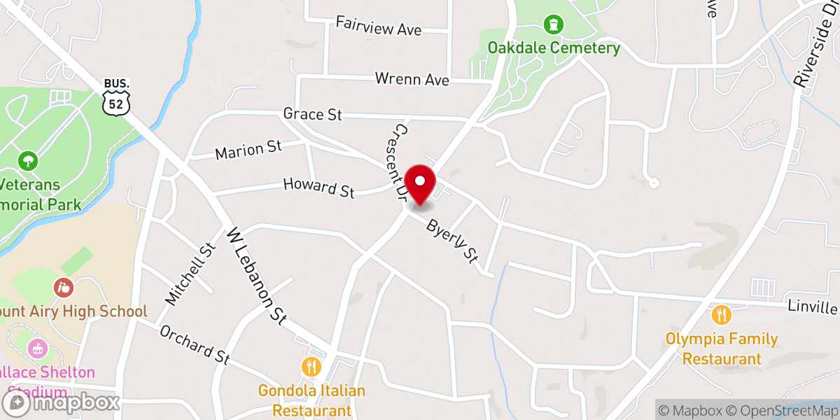 Map showing location of Holy Angels Roman Catholic Church