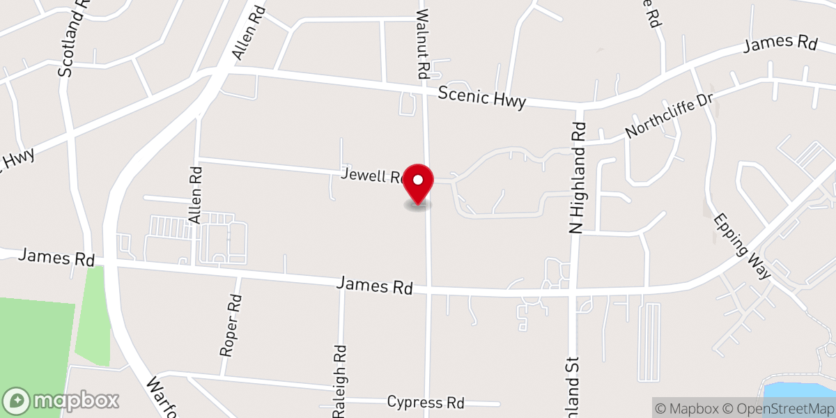 Map showing location of Word of Deliverance Church