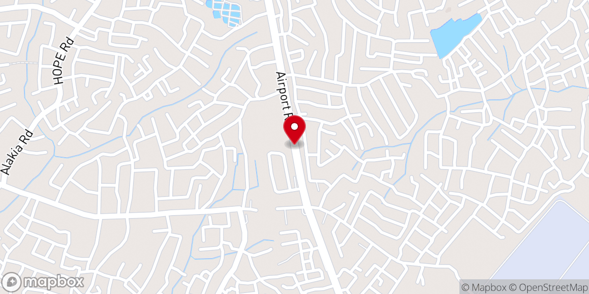 Map showing location of Mountain of fire and miracles ministeries