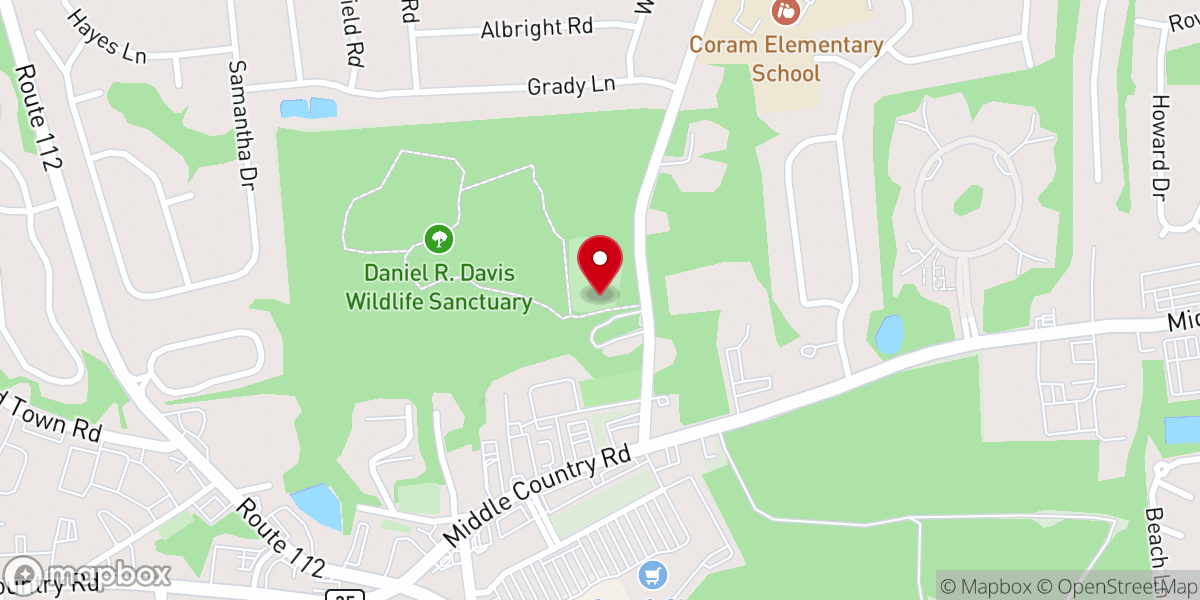 Map showing location of Daniel R. Davis Sanctuary