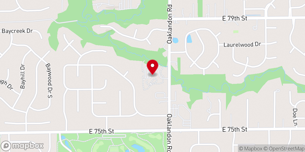 Map showing location of Servants of Christ Lutheran Church