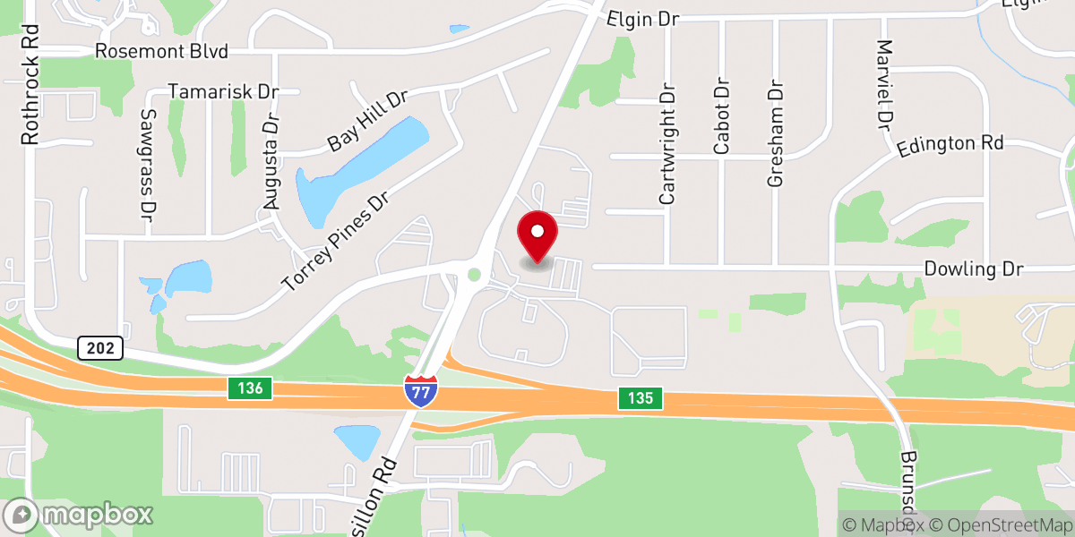 Map showing location of St. Thomas Orthodox Church