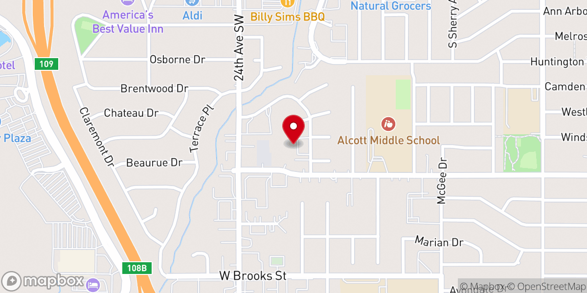 Map showing location of Summit Church - Norman