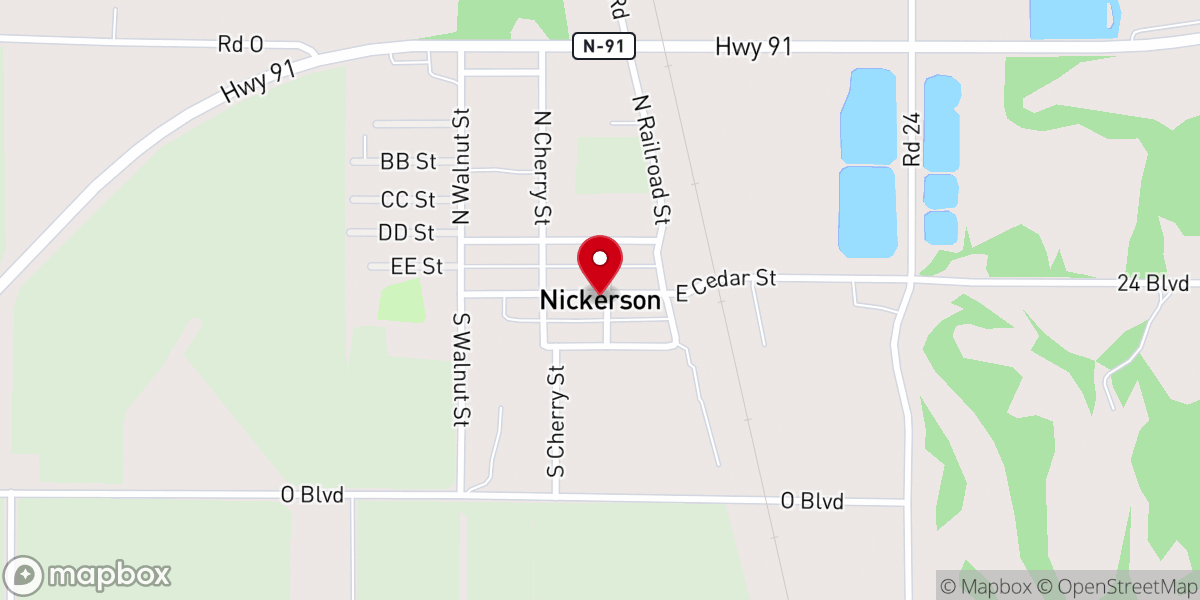 Map showing location of Nickerson Village Clerks Office