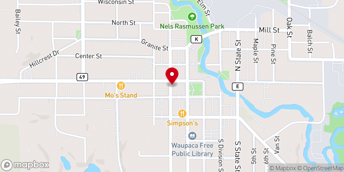 Map showing location of Mouse's Art Supply and Studio