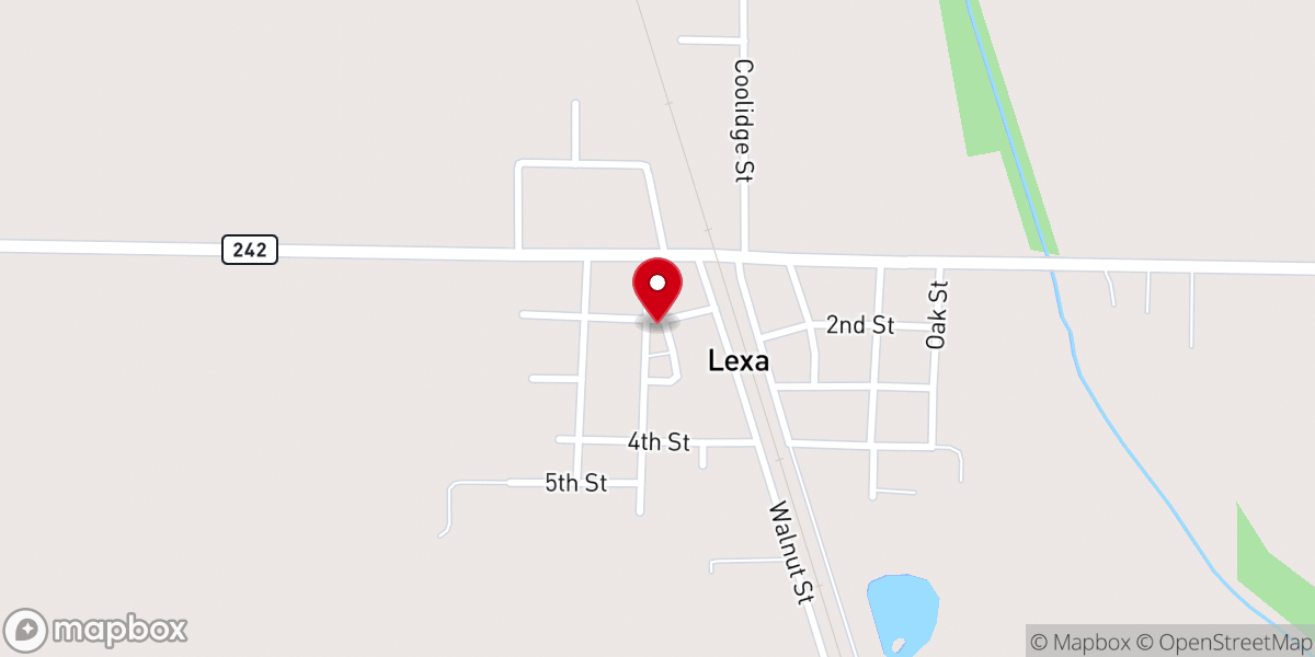 Map showing location of Lexa Methodist Church