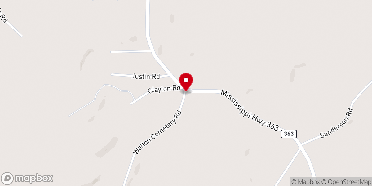 Map showing location of Berea Baptist Church