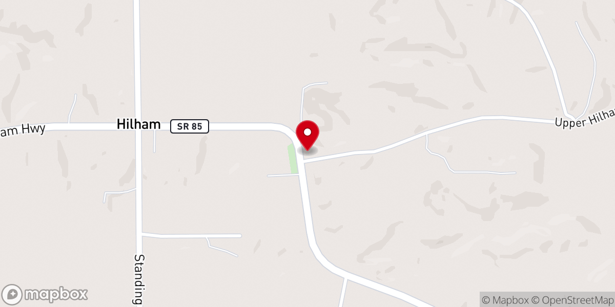Map showing location of Hilham Church of Christ