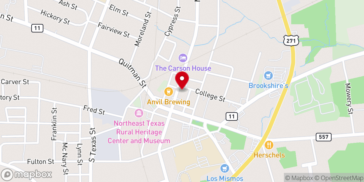 Map showing location of First United Methodist Church Pittsburg