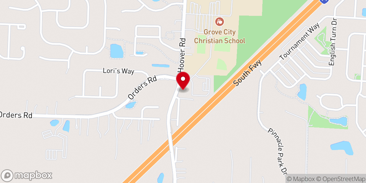 Map showing location of South Central Ohio District Church Of The Nazarene