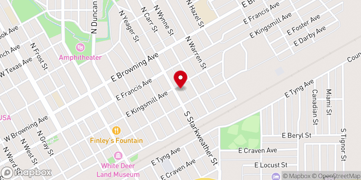 Map showing location of Bible Baptist Church
