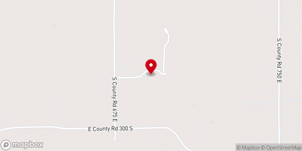 Map showing location of Hoosier Hills Baptist Camp