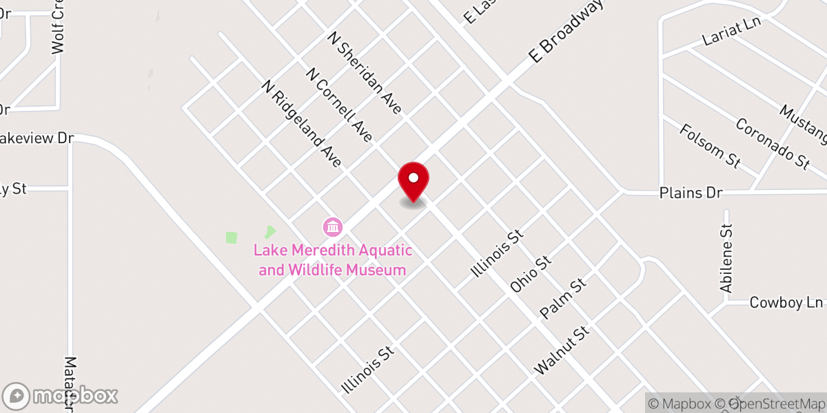 Map showing location of Fritch Church of Christ