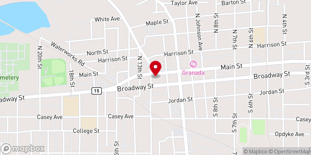 Map showing location of First United Methodist Church