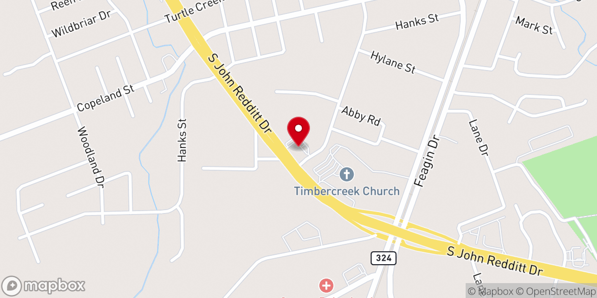 Map showing location of Loop 287 Church of Christ