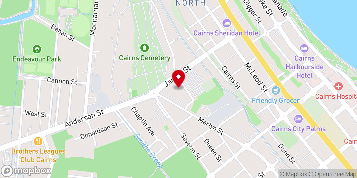 Map showing location of Cairns Community Church