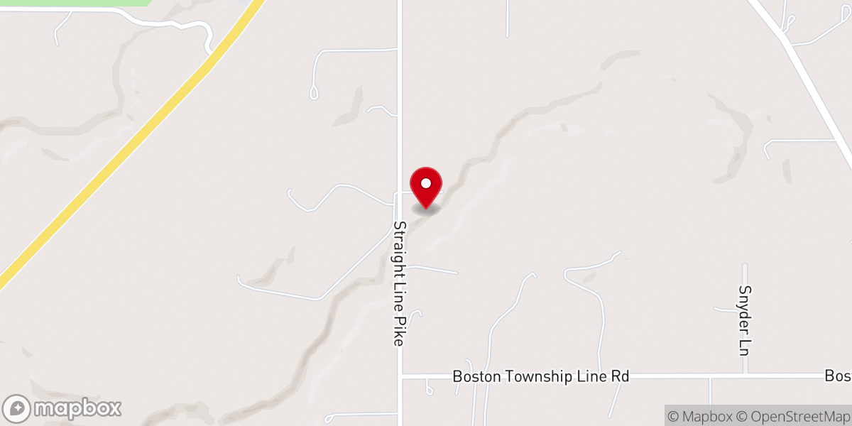 Map showing location of Strsightline pike pentecostal church