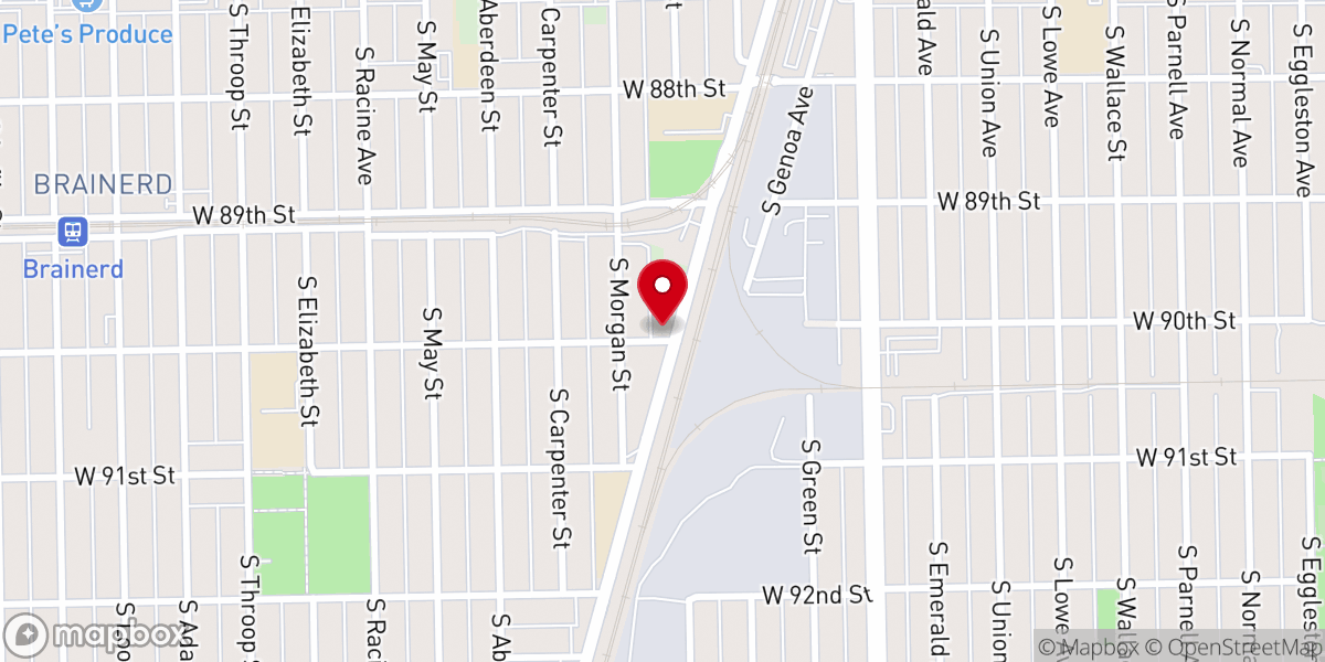 Map showing location of New Promise Land Baptist Church