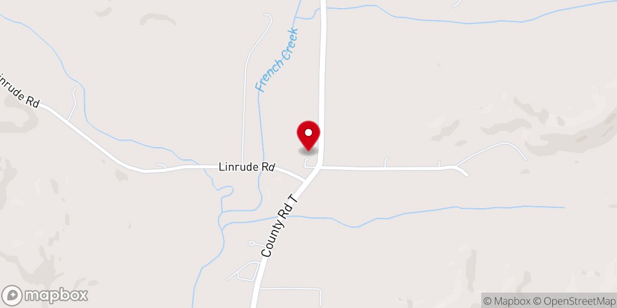Map showing location of French Creek Lutheran Church