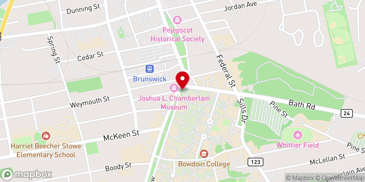 Map showing location of Joshua Chamberlain Monument