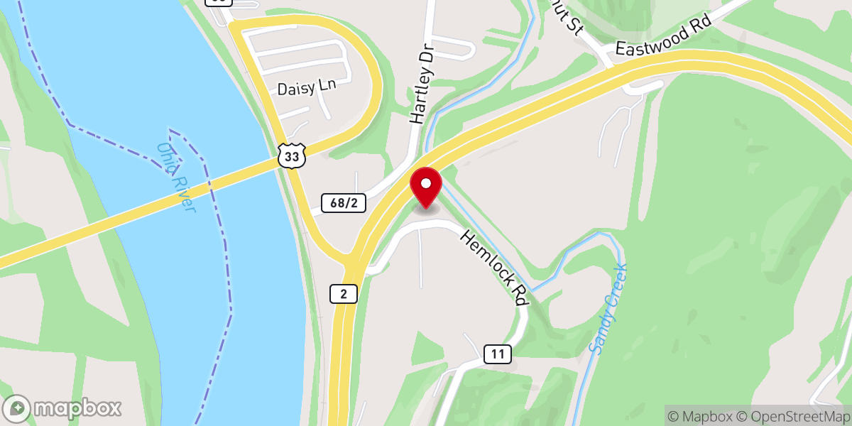 Map showing location of First United Pentecostal Church